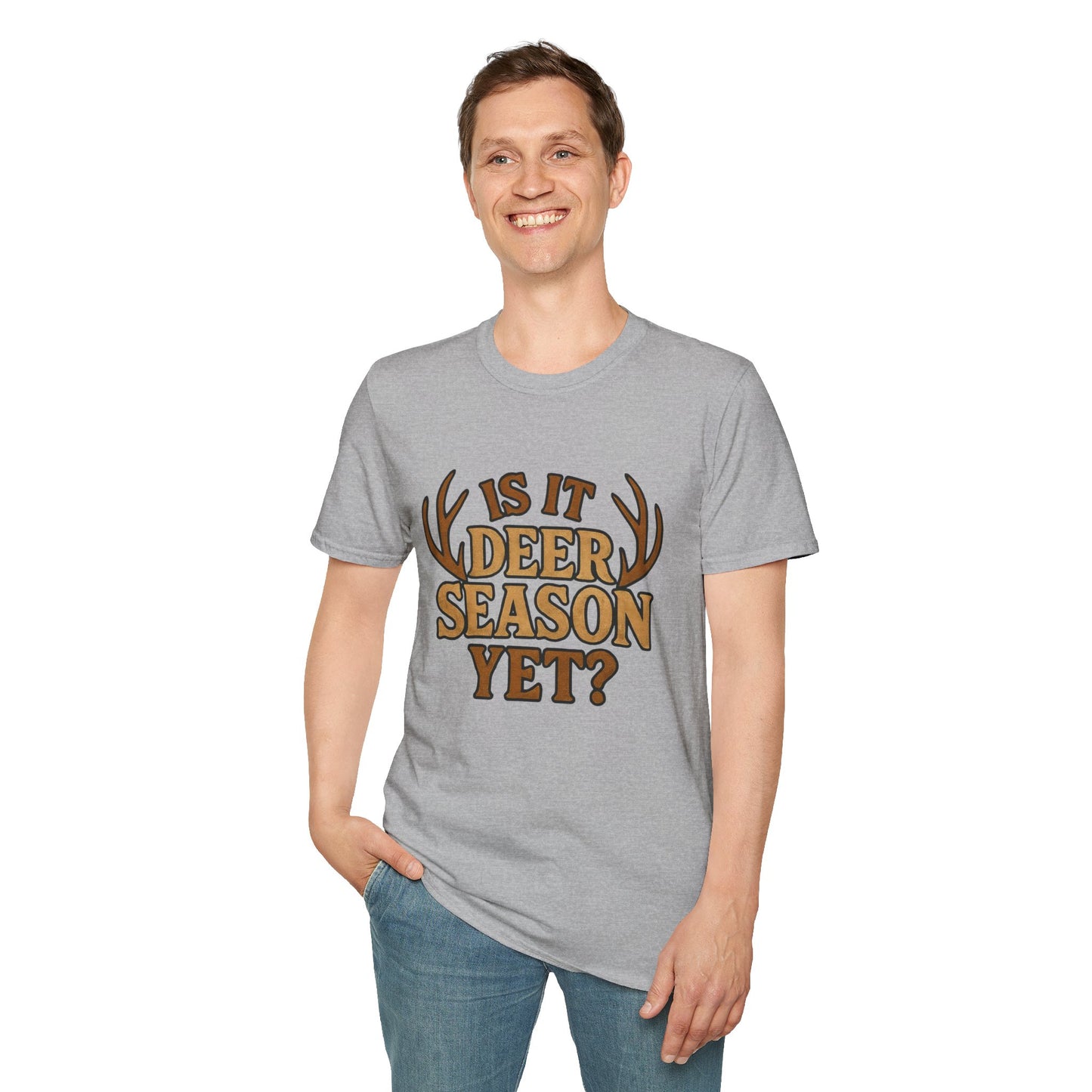 Deer Season T-Shirt, Unisex Softstyle Tee, Hunting Apparel, Outdoor Shirt, Fall Fashion, Gift for Hunters