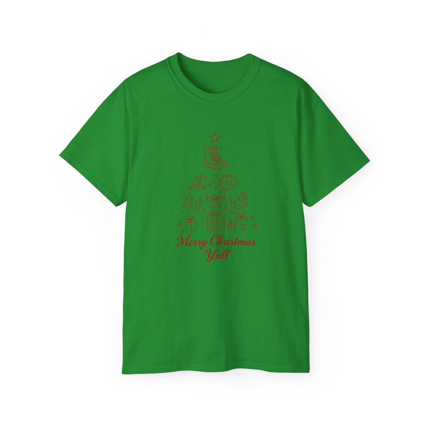 Merry Christmas Y'all Tee — Minimal Holiday Graphic T-Shirt
