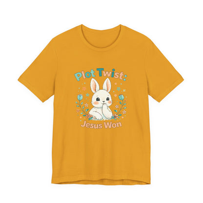 Easter Bunny 'Plot Twist: Jesus Won' Graphic Tee