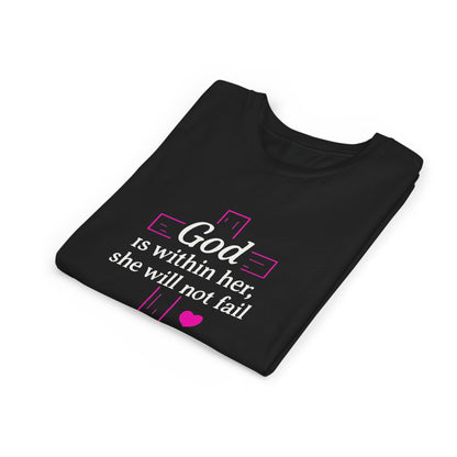 Christian Faith Youth Tee, Inspirational Shirt, Cross Design, Heart Graphic Tee, Gift for Teens, Religious Apparel