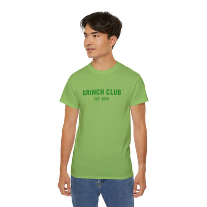 Grinch Club Tee — 'Grinch Club EST. 2025' Christmas Graphic T-Shirt