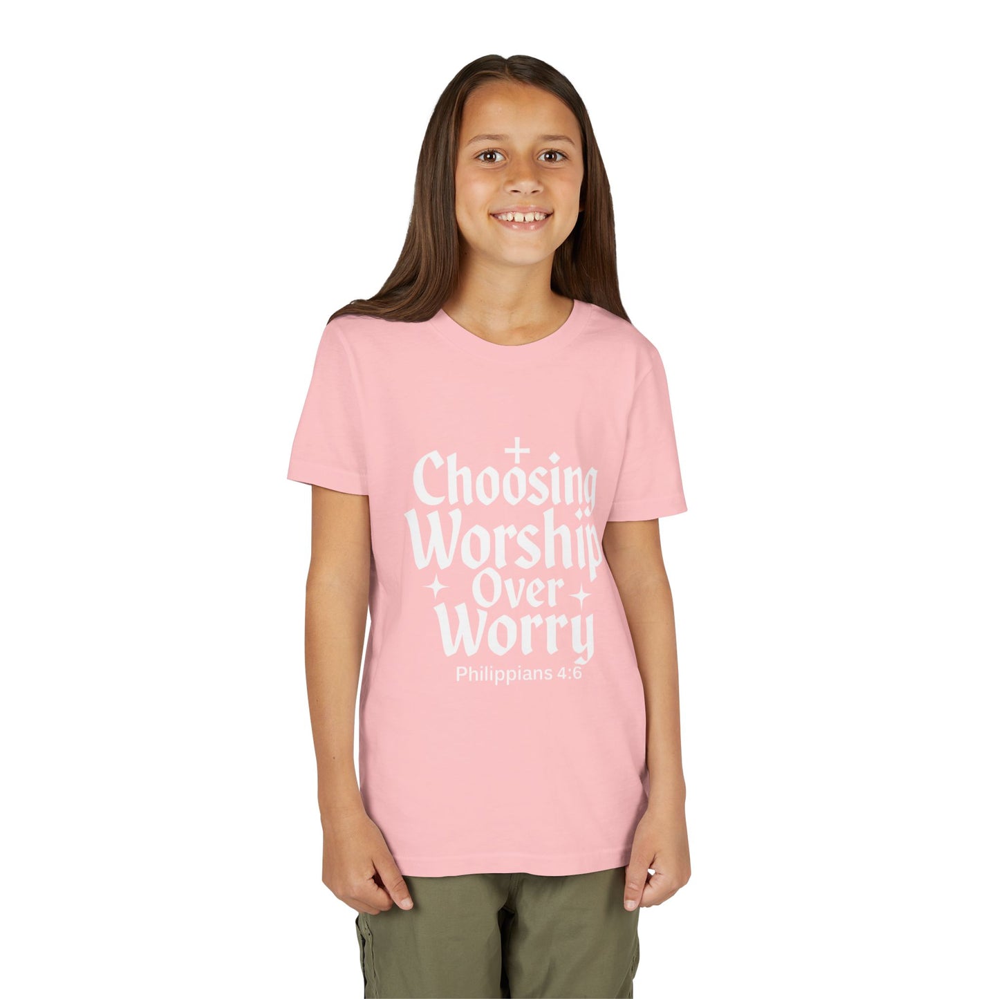 Youth Inspirational Tee - Choosing Worship Over Worry, Motivational Youth Shirt, Christian Apparel, Faith-Based Gift for Kids, [...]