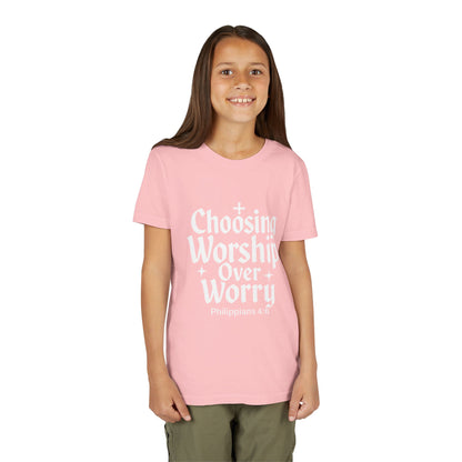 Youth Inspirational Tee - Choosing Worship Over Worry, Motivational Youth Shirt, Christian Apparel, Faith-Based Gift for Kids, [...]