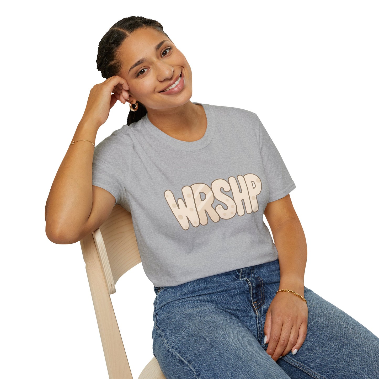 Stylish WRSHp Unisex Softstyle T-Shirt, Casual Tee, Graphic Shirt, Faith-Based Wear, Gift for Friends, Everyday Style