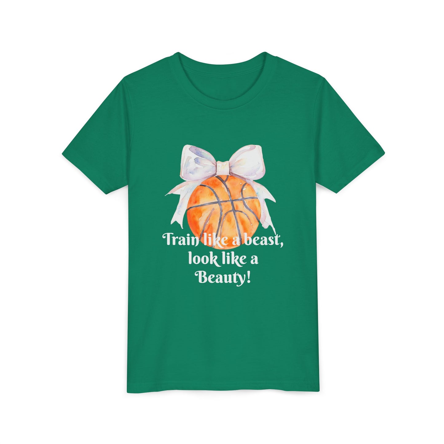 Basketball Motivational Tee for Kids, Youth Athletic Shirt, Sporty Fashion for Girls, Team Spirit Wear, Unique Gift for Young Athletes