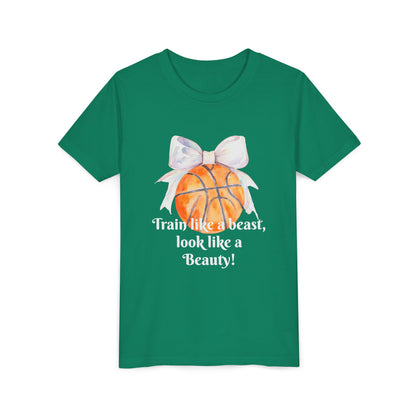 Basketball Motivational Tee for Kids, Youth Athletic Shirt, Sporty Fashion for Girls, Team Spirit Wear, Unique Gift for Young Athletes
