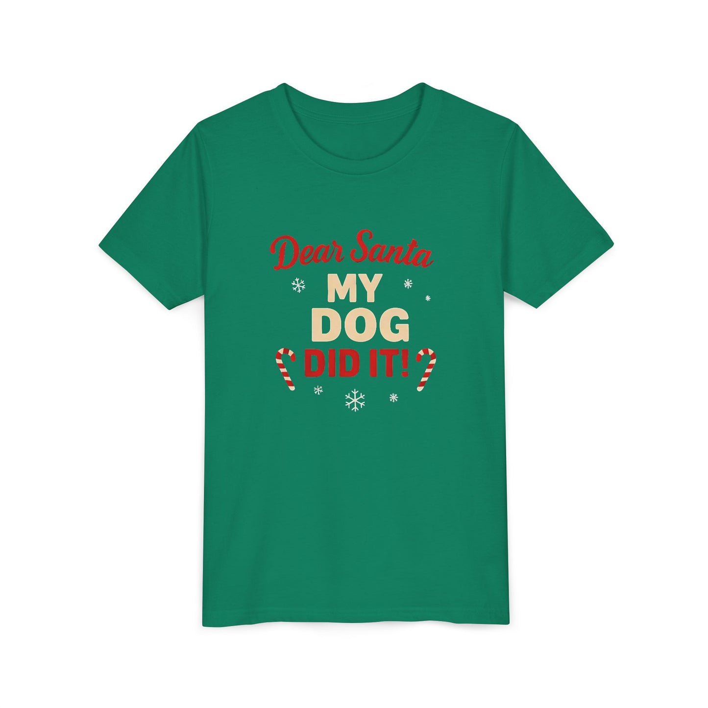 Kids Christmas Tee — “Dear Santa My Dog Did It” Holiday T‑Shirt