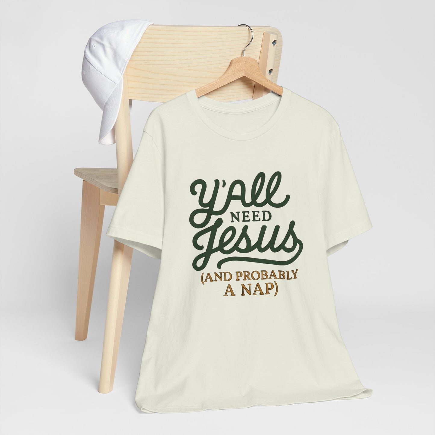 Y'all Need Jesus Short Sleeve Tee - Faith T-Shirt, Christian Apparel, Casual Wear, Gift for Believers, Relaxed Style