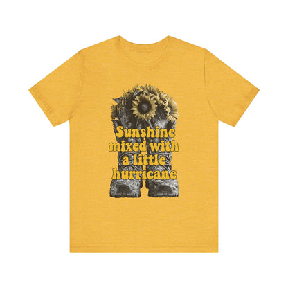 Sunshine Hurricane Tee | Short Sleeve Unisex Shirt, Inspirational T-Shirt, Gift for Her, Summer Fashion, Cute Graphic Tee