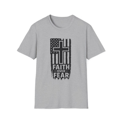 Faith Over Fear Unisex Softstyle T-Shirt - Inspirational Tee for Christians, Everyday Wear, Gifts for Him/Her, Faith-Based Apparel