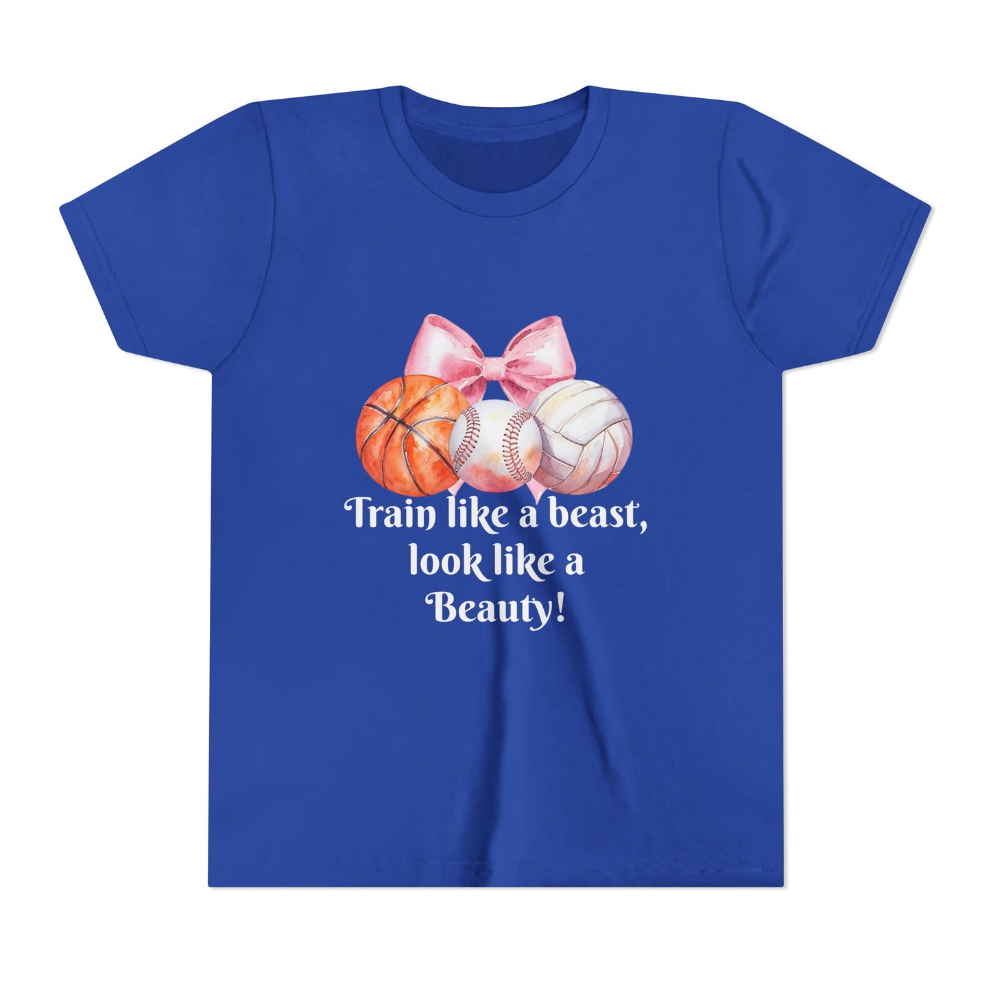 Train Like a Beast Youth Tee, Motivational Sports Tee, Kids Workout Shirt, Athletic Wear, Gifts for Young Athletes, Back to School