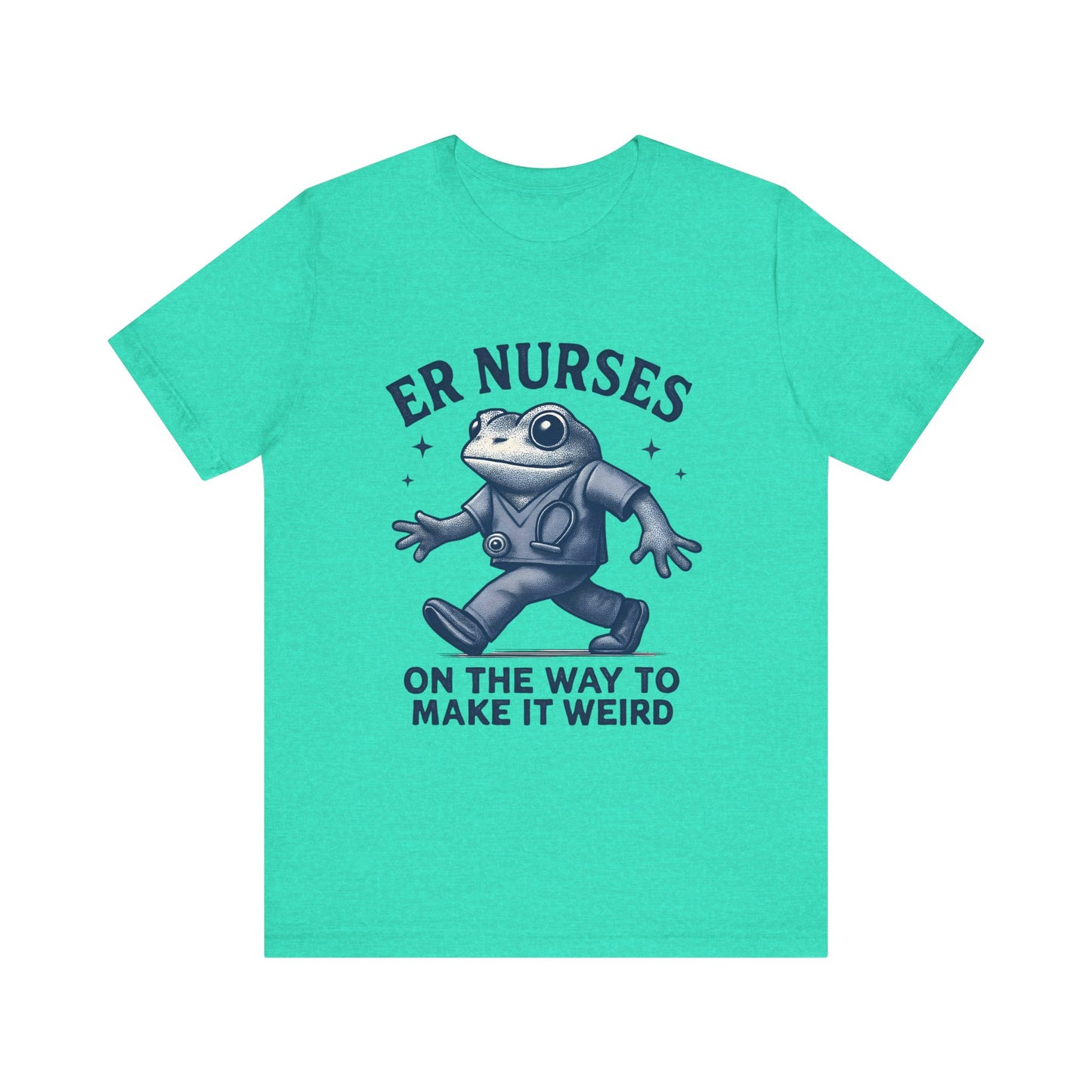 Funny ER Nurses T-Shirt, Cute Frog Design, Gift for Healthcare Workers, Nursing Humor Tee, Casual Summer Wear, Medical Profession Shirt