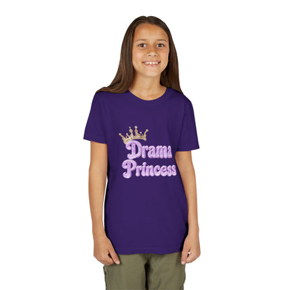 Drama Princess Youth Tee, Cute Kids T-Shirt, Birthday Gift for Girls, Playful Summer Tee, Princess-Themed Apparel