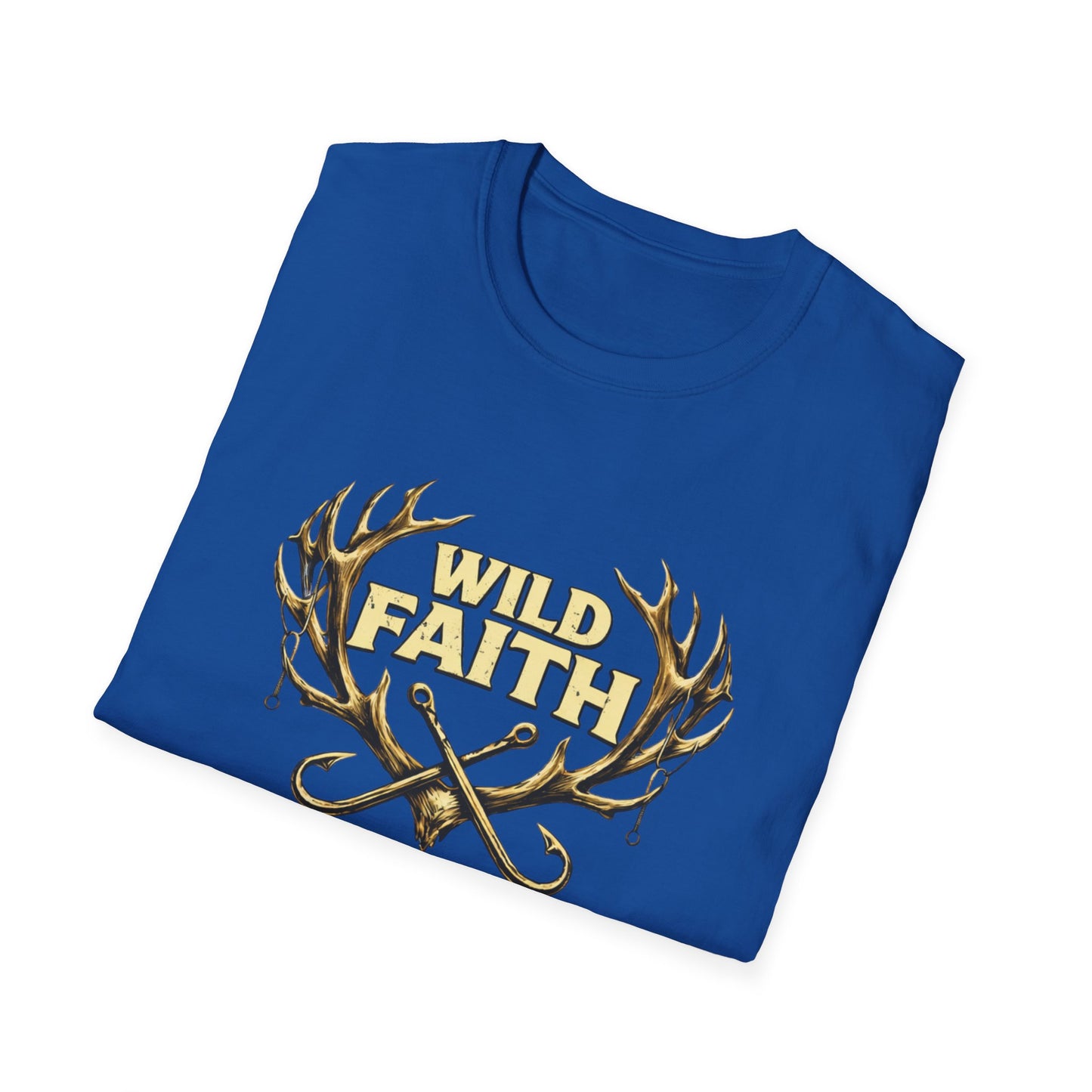Wild Faith T-Shirt — Psalm 18:33 Antler Christian Graphic Tee