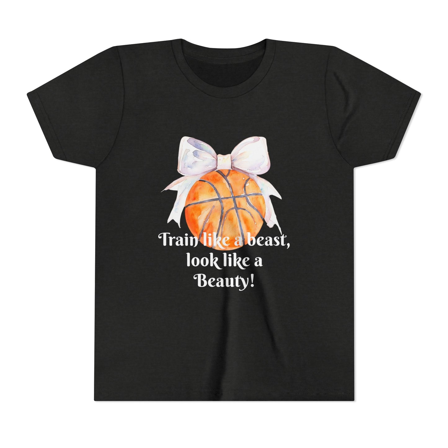 Basketball Motivational Tee for Kids, Youth Athletic Shirt, Sporty Fashion for Girls, Team Spirit Wear, Unique Gift for Young Athletes