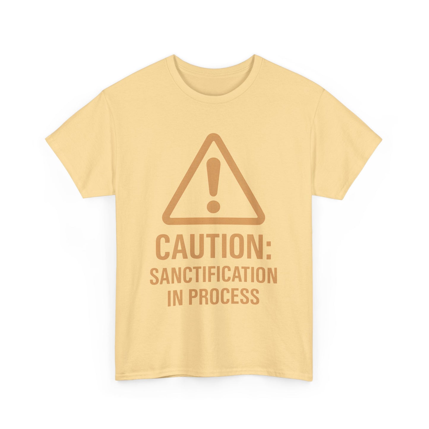 Caution Sanction Tee - Unisex Heavy Cotton T-Shirt for Casual, Gift, Humor, Christian Apparel, Everyday Wear