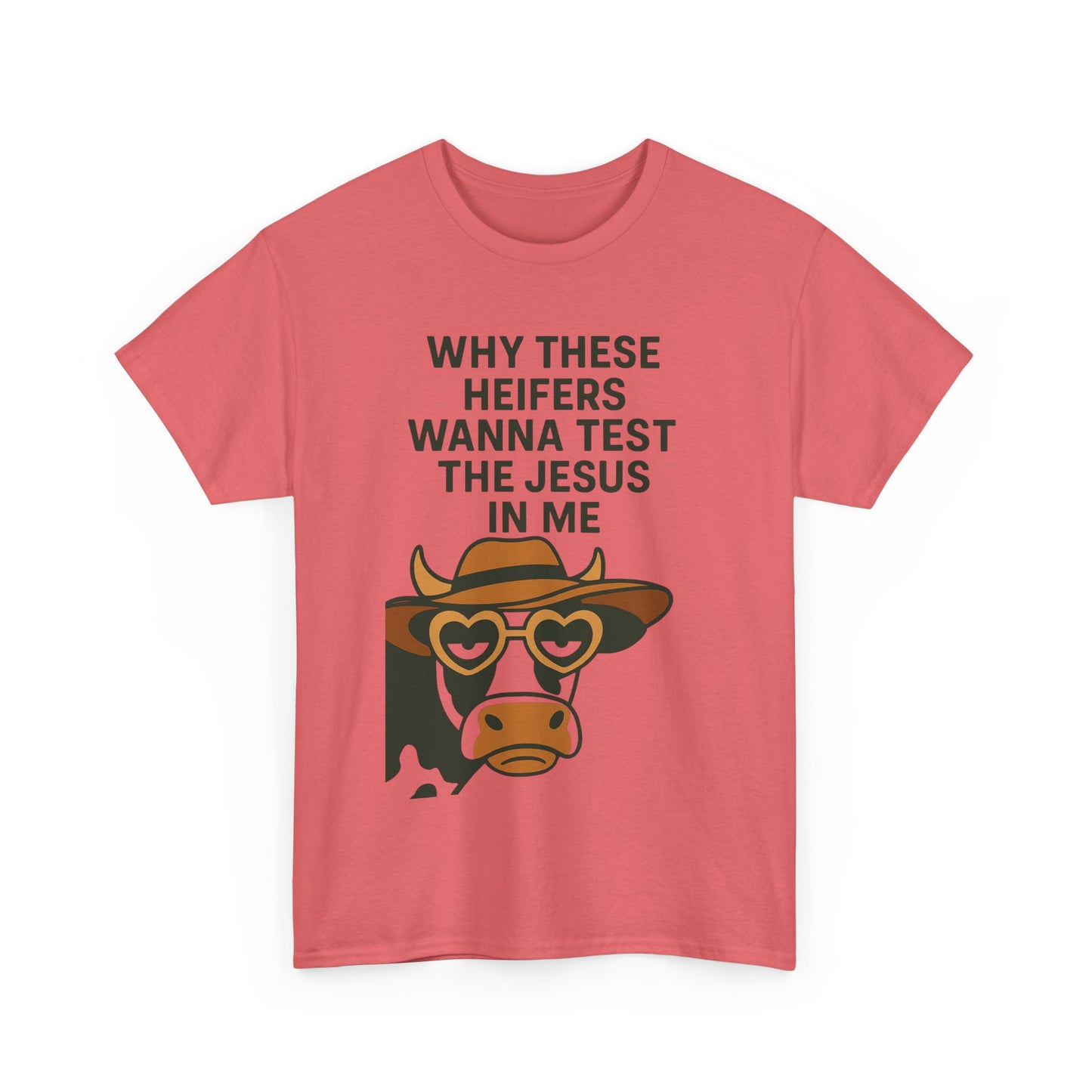 Whimsical Cow Graphic Tee, Funny Farm Animal T-Shirt, Christian Humor Gift, Unisex Casual Wear, Perfect for Cow Lovers