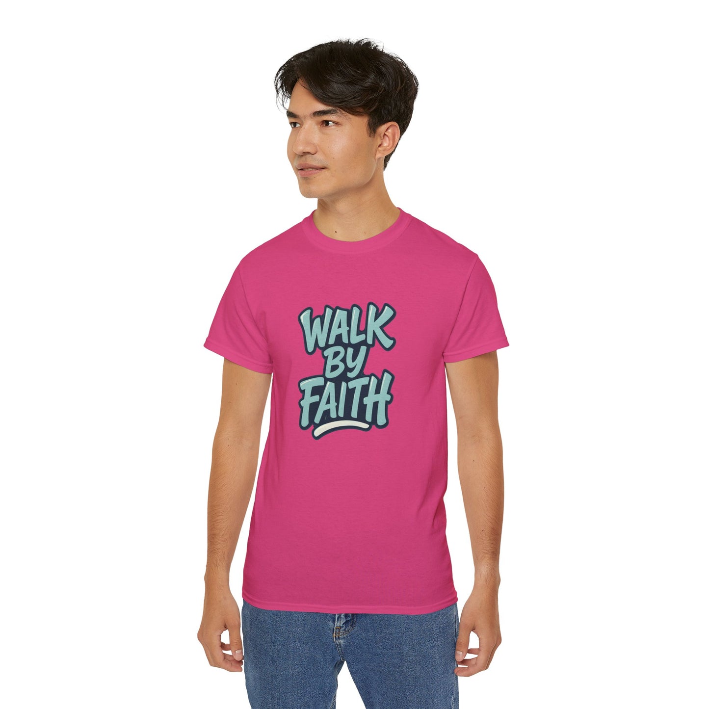 Walk by Faith Inspirational Unisex Tee, Motivational T-Shirt, Faith-Based Clothing, Gift for Believers, Casual Everyday Wear