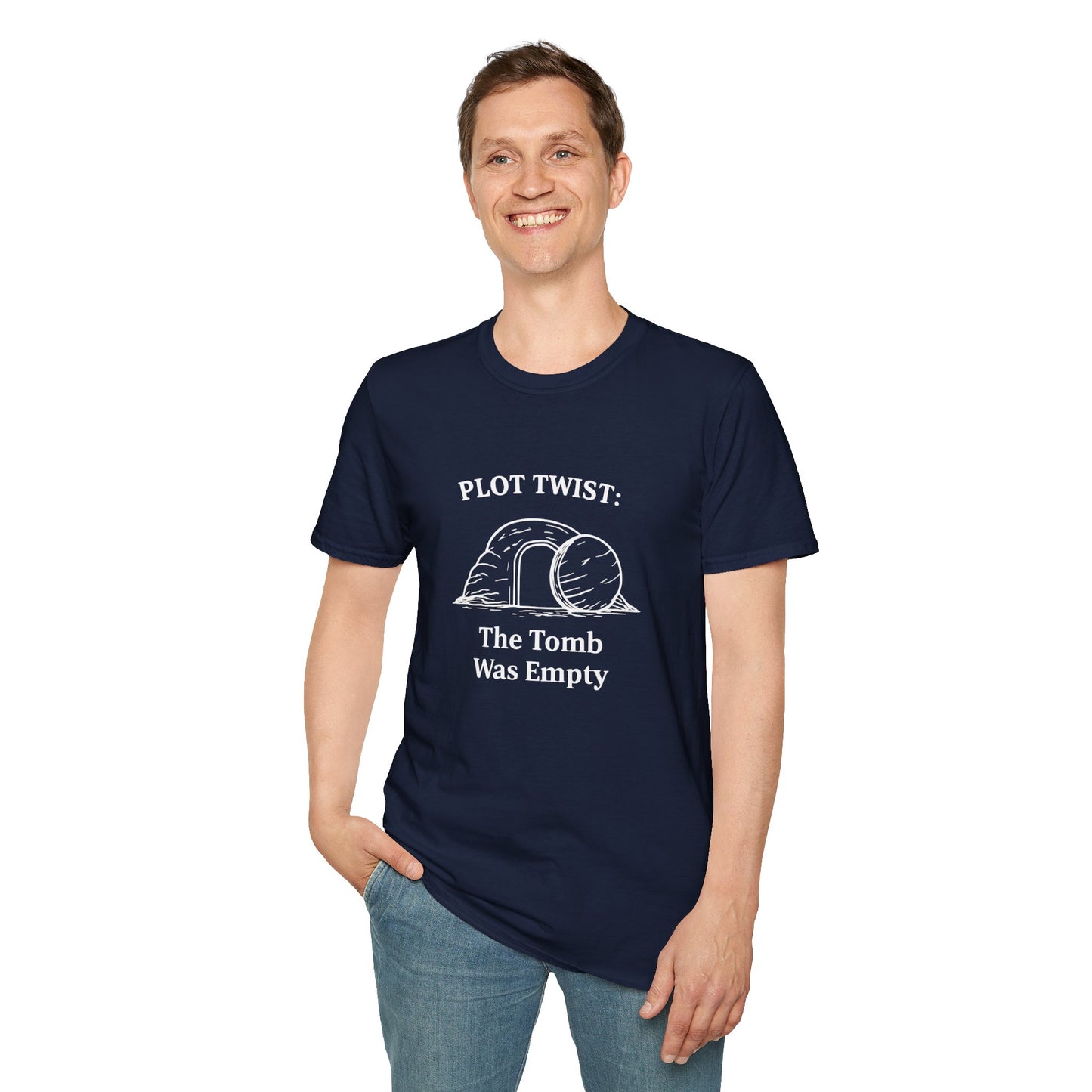 T-Shirt — "Plot Twist: The Tomb Was Empty" Christian Easter Graphic Tee