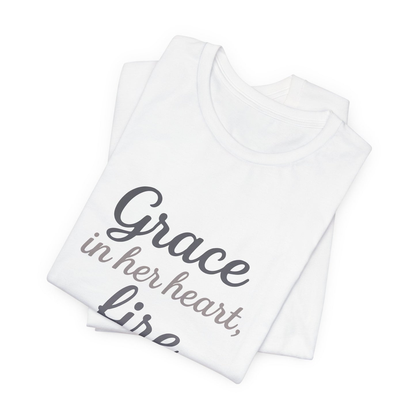 Grace in Her Heart Fire in Her Soul Tee | Inspirational Unisex Jersey Shirt for Women, Motivational Gift, Christian Apparel, [...]