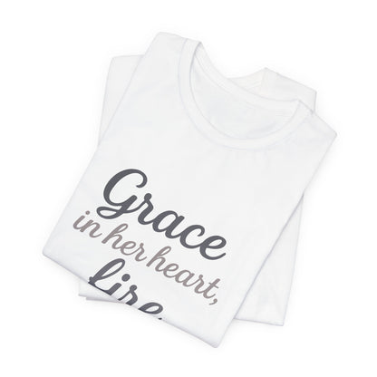 Grace in Her Heart Fire in Her Soul Tee | Inspirational Unisex Jersey Shirt for Women, Motivational Gift, Christian Apparel, [...]