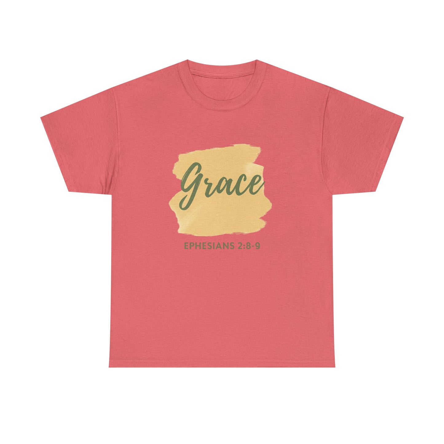 Inspiring Unisex Heavy Cotton Tee - Grace Ephesians 2:8-9, Christian Apparel, Faith-Based Gift, Everyday Wear, Relaxed Fit Tee