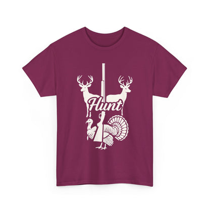 Unisex Heavy Cotton Tee - Hunt Design, Perfect for Outdoors Lovers, Hunting Season, Casual Wear, Gift for Hunters
