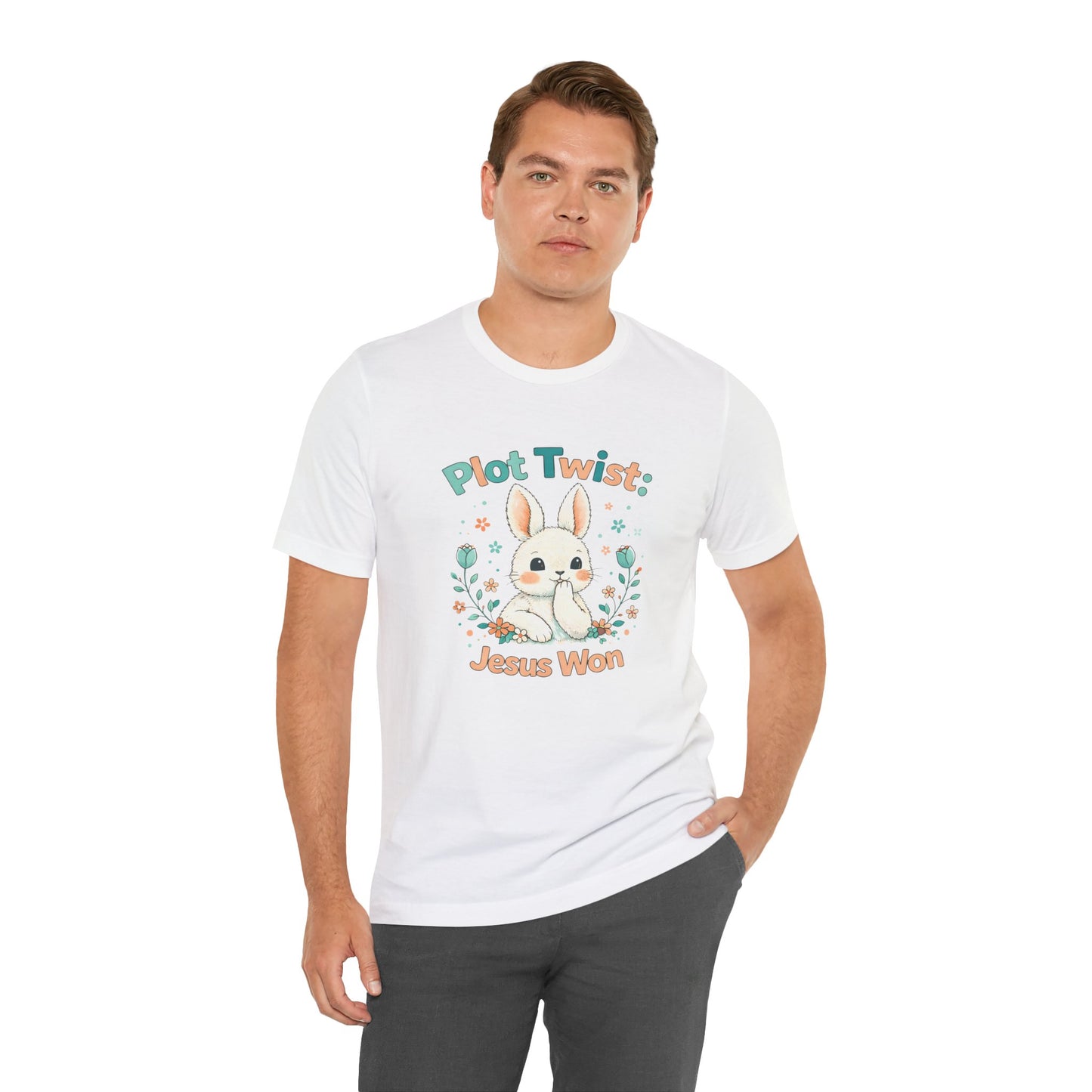 Easter Bunny 'Plot Twist: Jesus Won' Graphic Tee