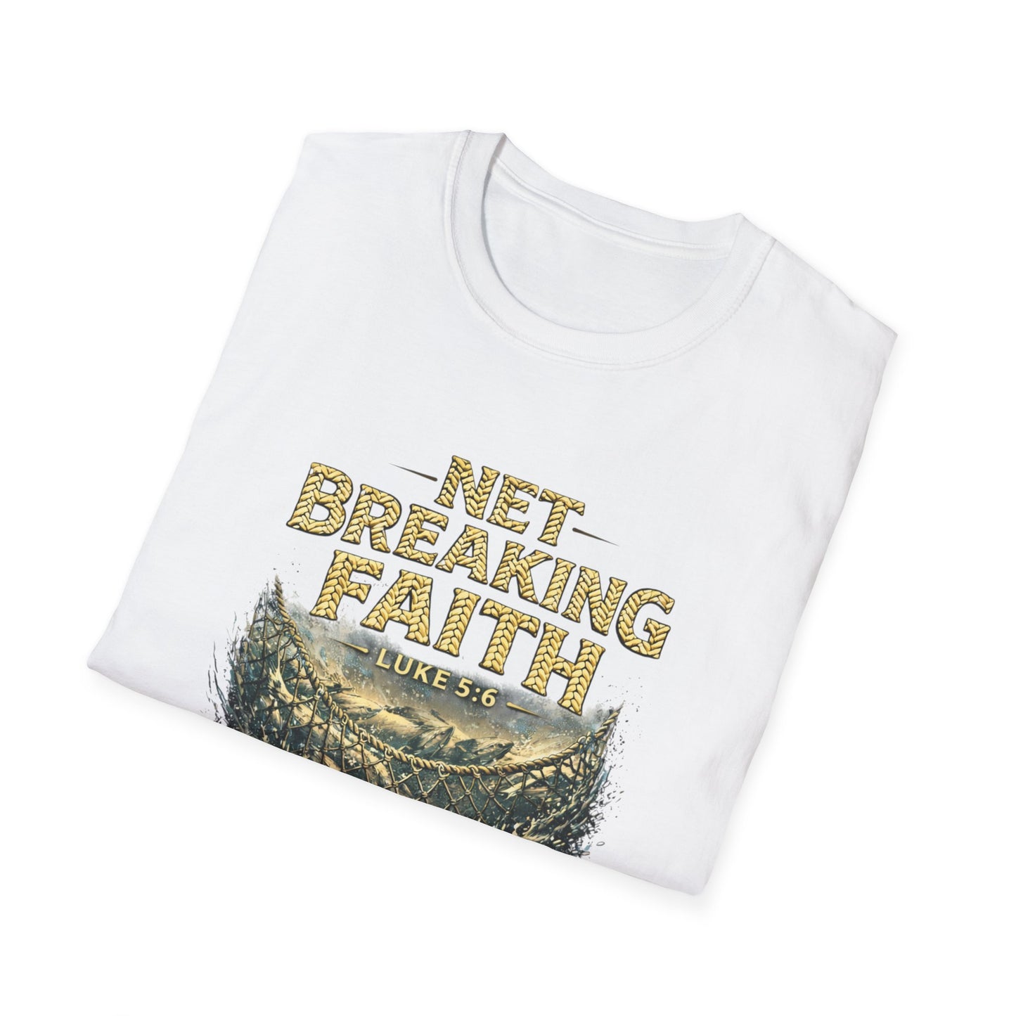 Net Breaking Faith T-Shirt — Vintage Fishing Faith Graphic Tee
