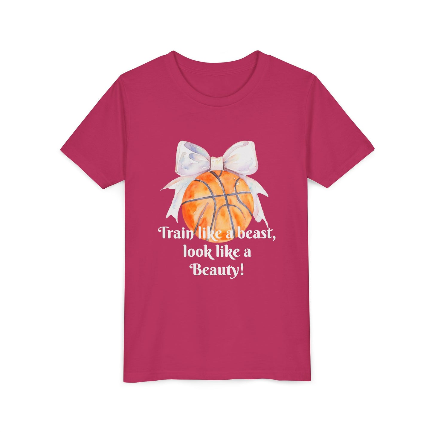 Basketball Motivational Tee for Kids, Youth Athletic Shirt, Sporty Fashion for Girls, Team Spirit Wear, Unique Gift for Young Athletes
