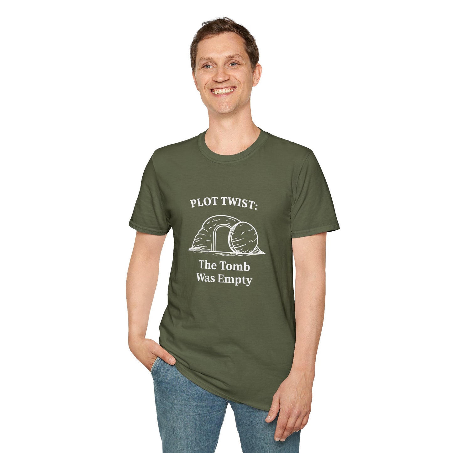 T-Shirt — "Plot Twist: The Tomb Was Empty" Christian Easter Graphic Tee
