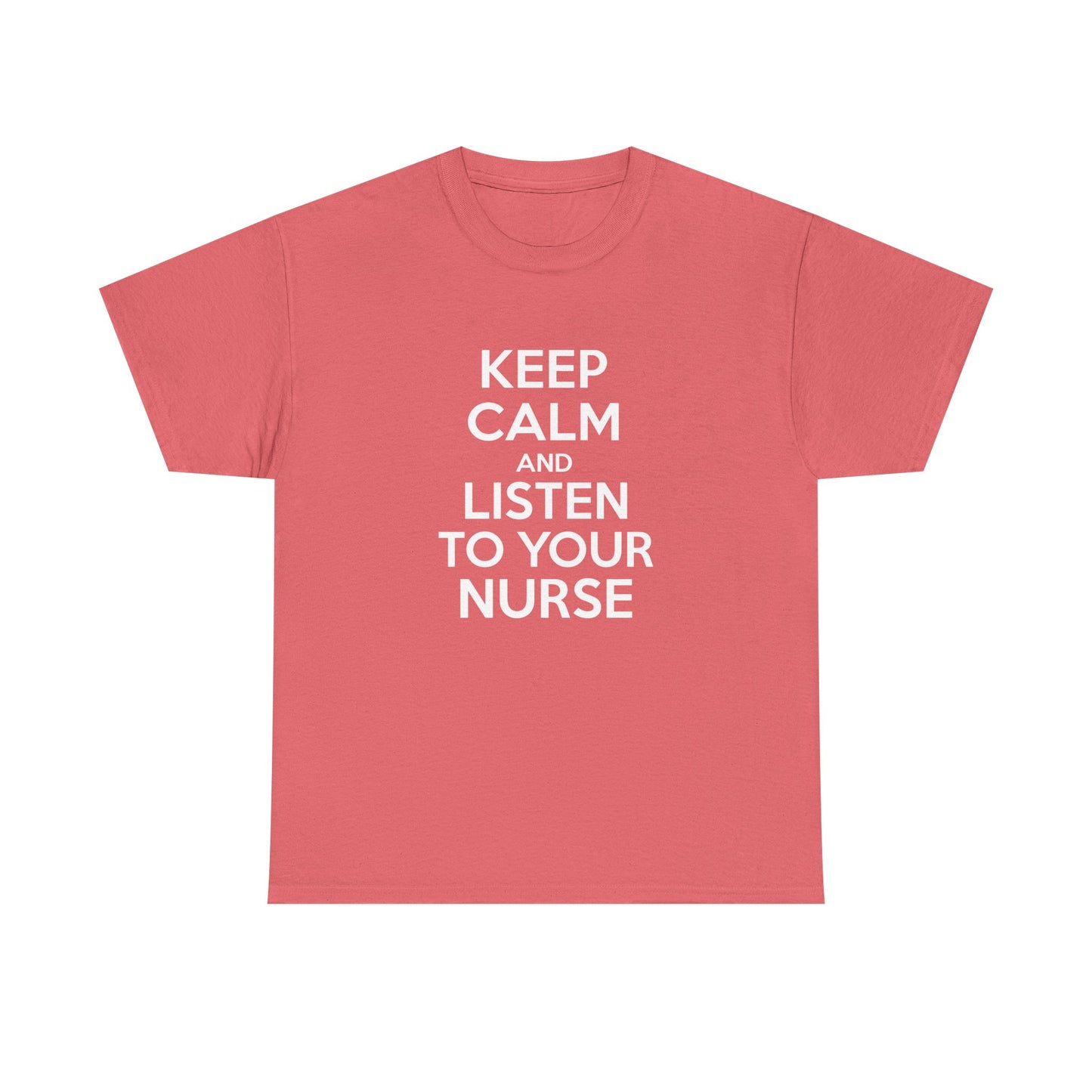 Keep Calm Nurse Tee, Unisex Heavy Cotton Tee, Funny Nurse Gift, Nursing Apparel, Healthcare Worker Shirt