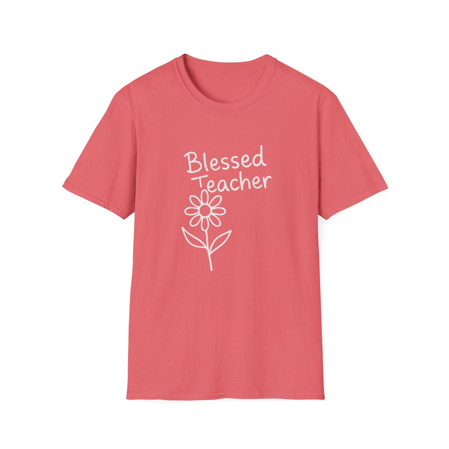 Blessed Teacher Unisex T-Shirt | Softstyle, Teacher Gift, Inspirational Apparel, Back to School, Graduation Gift, Cute Teacher Tee