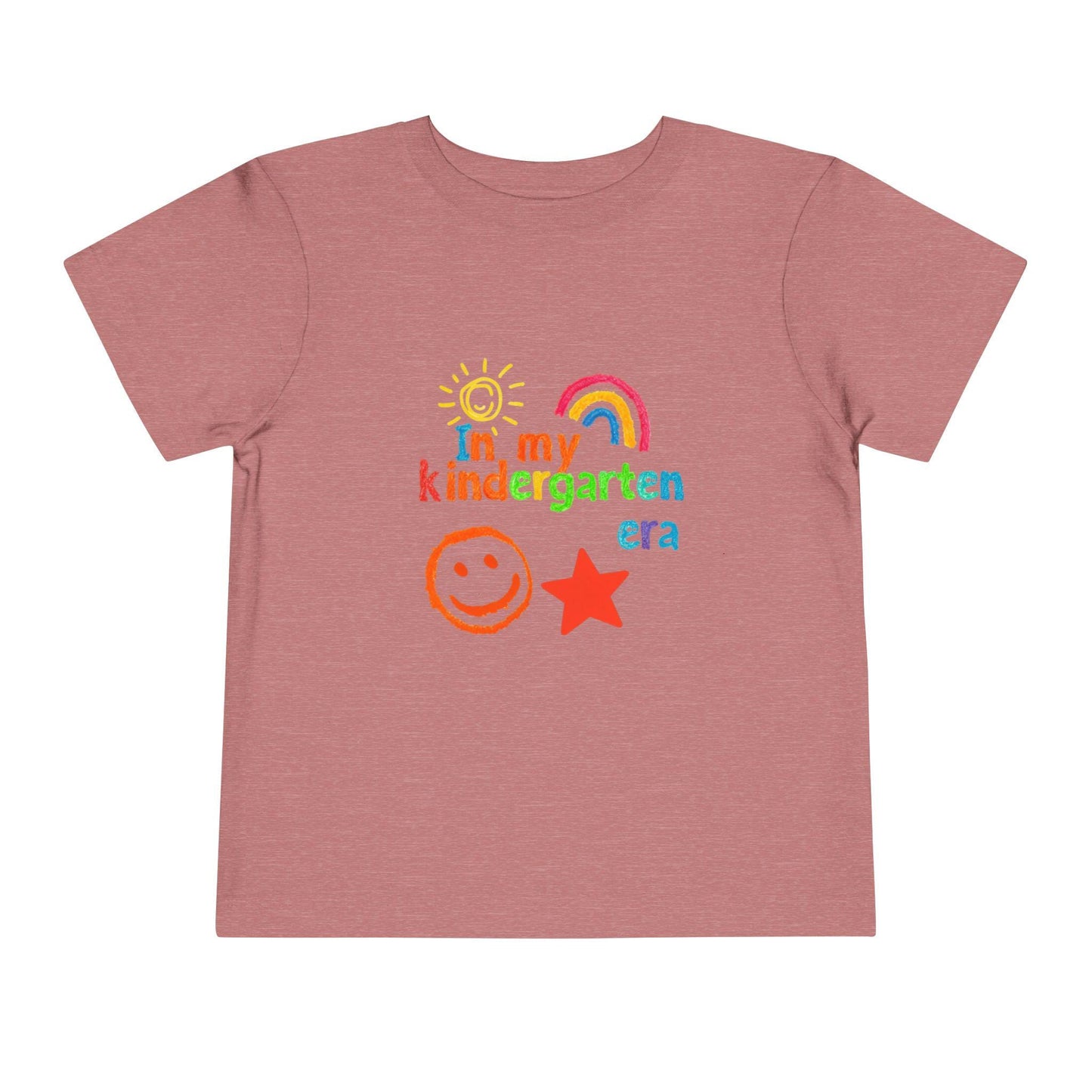 Kindergarten Era Toddler Tee, Cute Kids Shirt, Playful Short Sleeve Top, Fun Toddler Apparel, Ideal for Back to School
