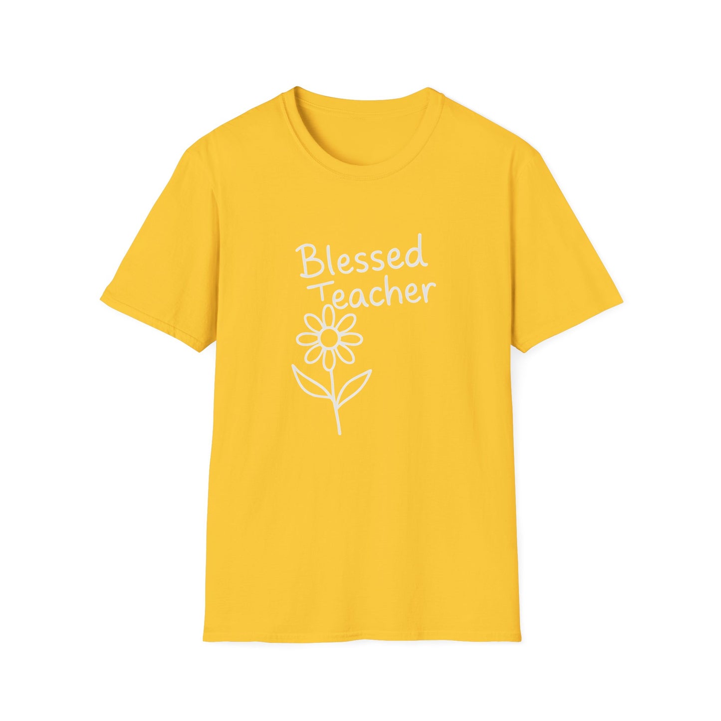 Blessed Teacher Unisex T-Shirt | Softstyle, Teacher Gift, Inspirational Apparel, Back to School, Graduation Gift, Cute Teacher Tee