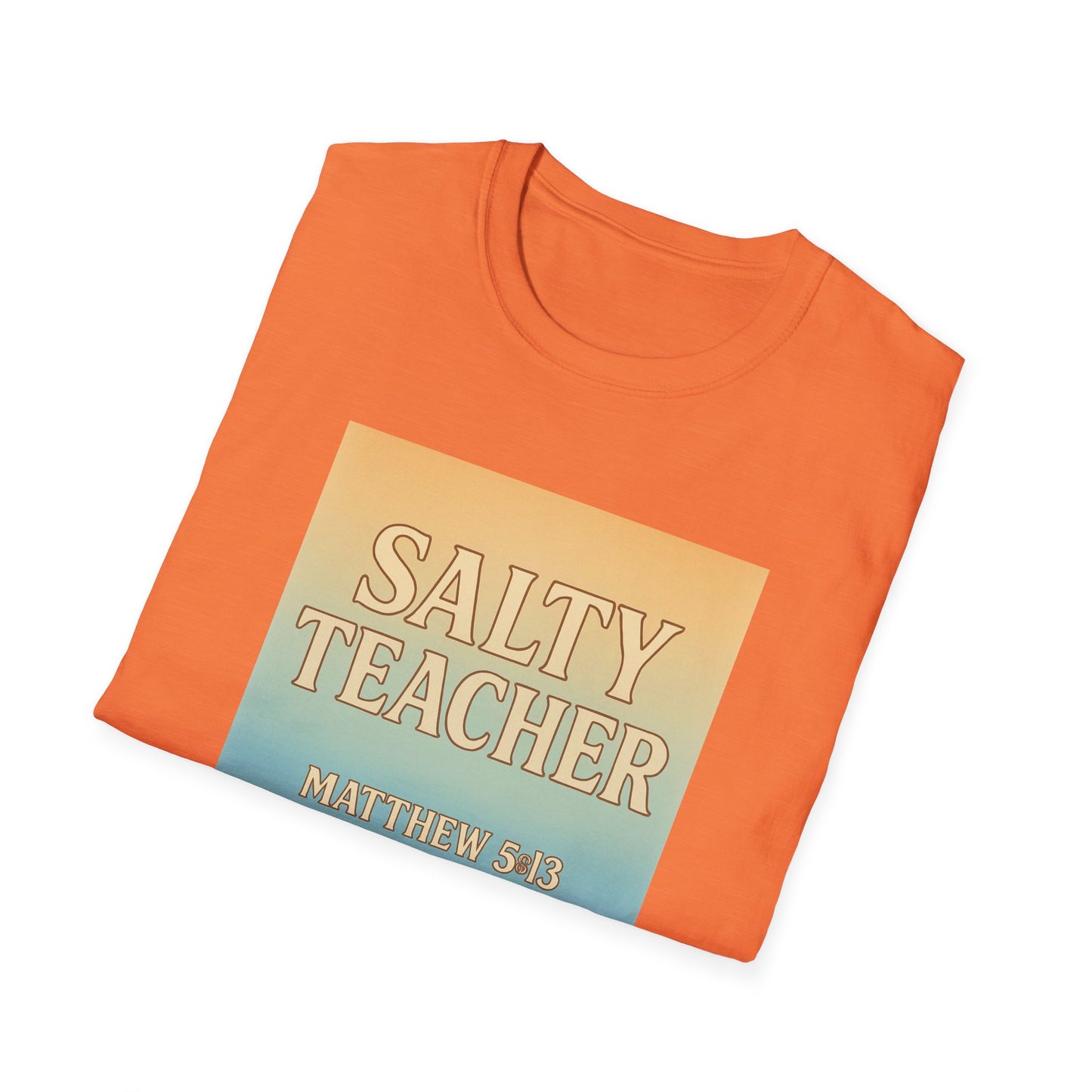 Salty Teacher Graphic Tee, Unisex Softstyle T-Shirt for Educators, Teacher Appreciation Gift, Coastal Vibe Shirt, Inspirational Apparel