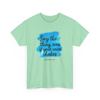 Motivational Quote Tee, Inspirational Cotton Shirt, Unisex Graphic Tee, Voice Empowerment Shirt, Gift for Writers, Encouragement Top