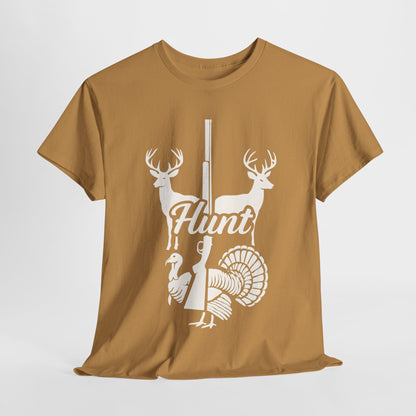 Unisex Heavy Cotton Tee - Hunt Design, Perfect for Outdoors Lovers, Hunting Season, Casual Wear, Gift for Hunters