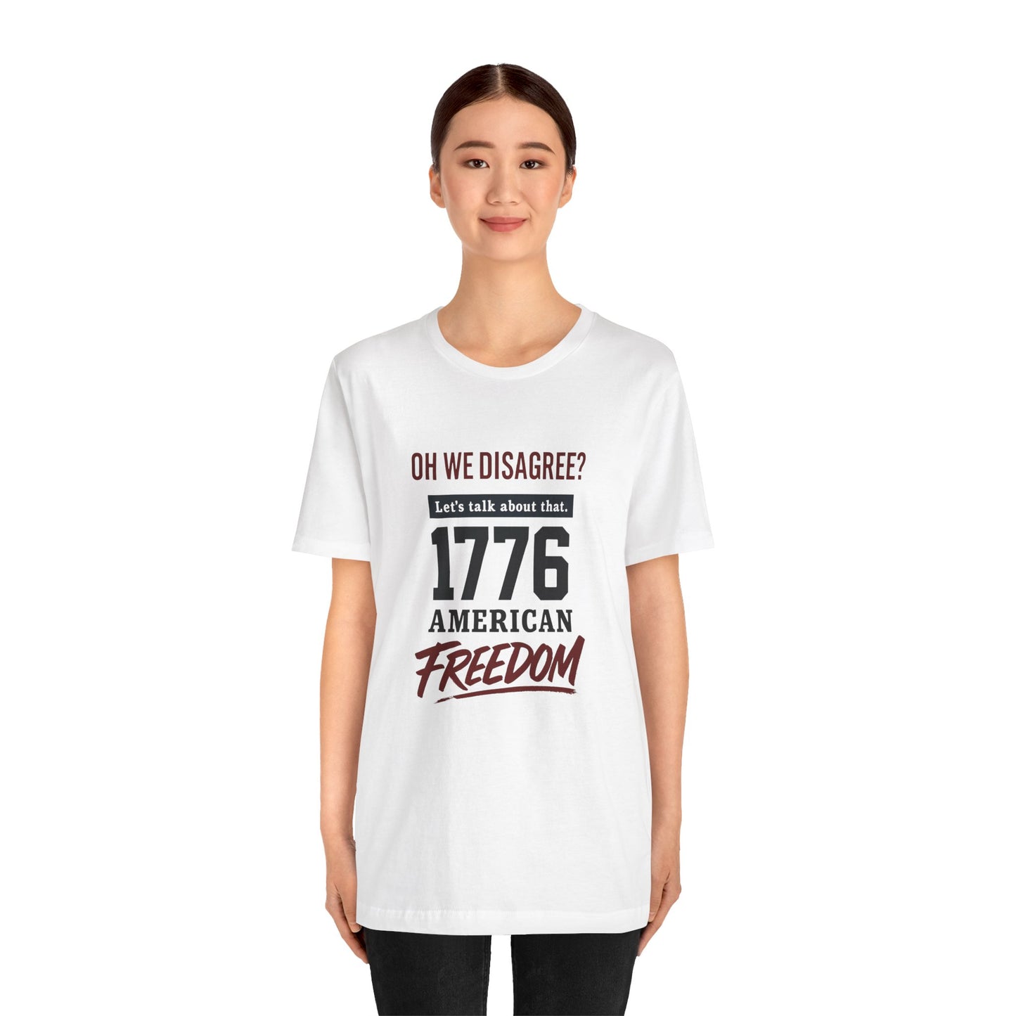 1776 American Freedom Tee - Unisex Jersey Short Sleeve T-Shirt, Political Humor Shirt, July 4th Outfit, Casual Wear, Gift for Patriots