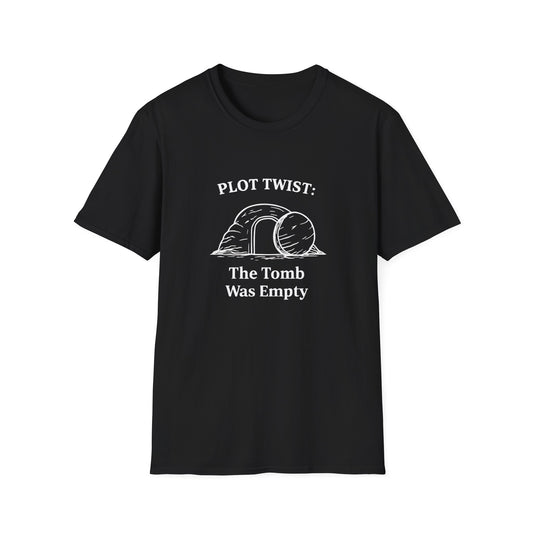 T-Shirt — "Plot Twist: The Tomb Was Empty" Christian Easter Graphic Tee
