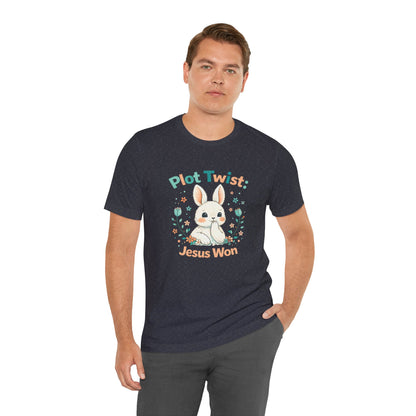 Easter Bunny 'Plot Twist: Jesus Won' Graphic Tee
