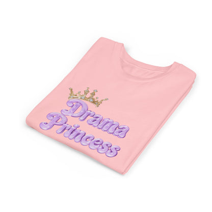 Drama Princess Youth Tee, Cute Kids T-Shirt, Birthday Gift for Girls, Playful Summer Tee, Princess-Themed Apparel