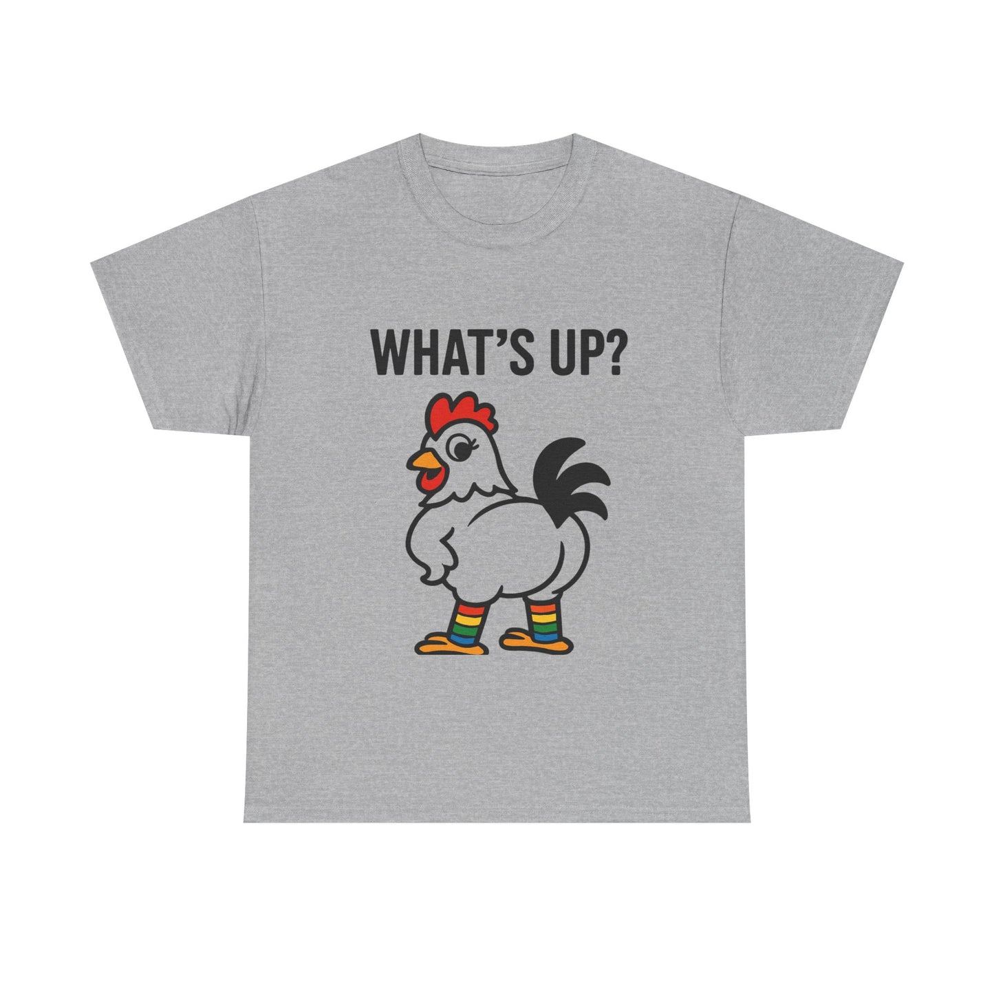Funny Chicken Graphic Tee, What's Up? Shirt, Cute Animal T-Shirt, Perfect for Gifts, Casual Wear, Humor Apparel