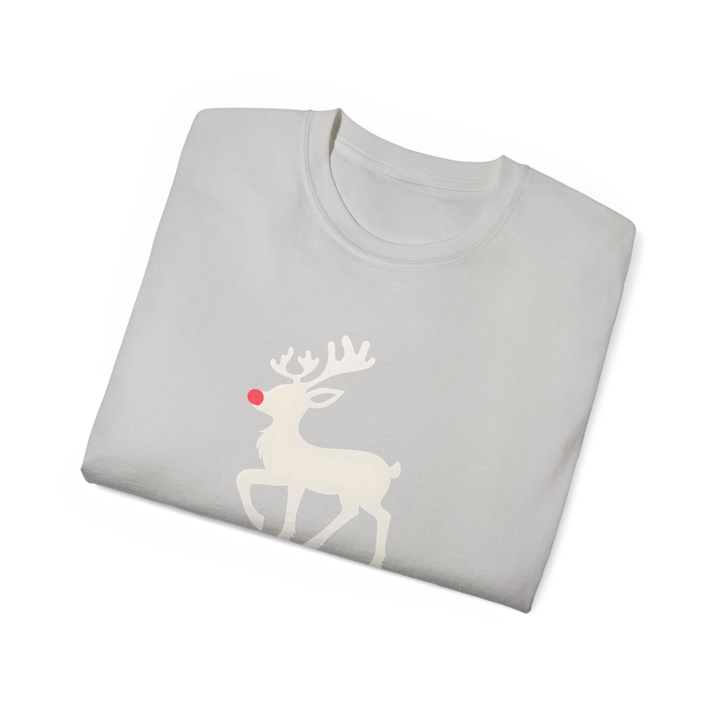 Be the Light Christmas Tee — Reindeer with Matthew 5:14 Holiday T-Shirt
