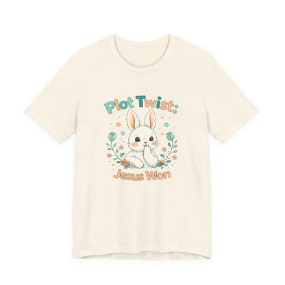 Easter Bunny 'Plot Twist: Jesus Won' Graphic Tee