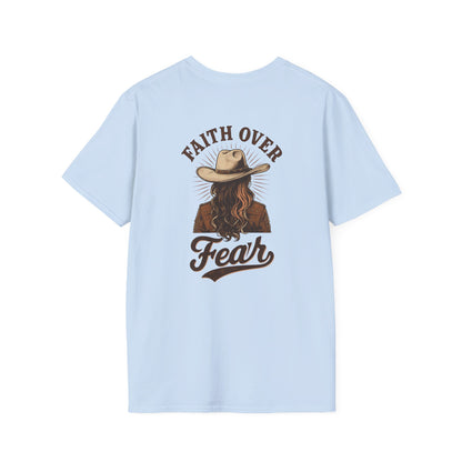 Faith Over Fear Unisex Softstyle T-Shirt, Inspirational Tee, Casual Streetwear, Gift for Her, Motivational Apparel