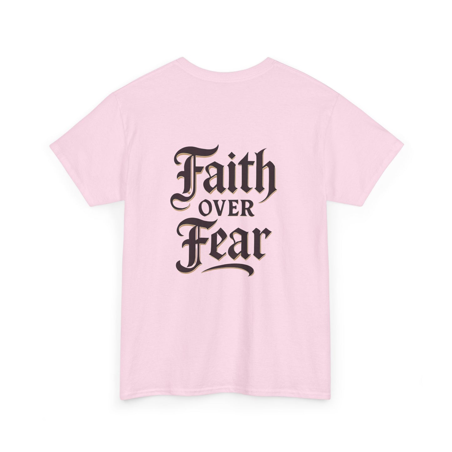 Faith Over Fear Unisex Heavy Cotton Tee | Inspirational Apparel, Motivational Shirt, Everyday Wear, Gift for Him/Her, Casual Tee