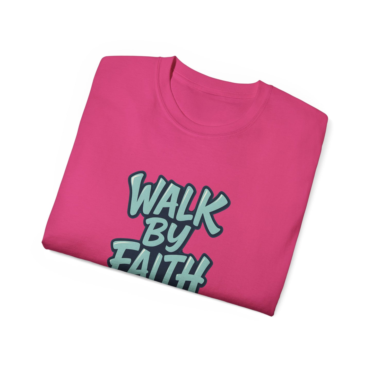 Walk by Faith Inspirational Unisex Tee, Motivational T-Shirt, Faith-Based Clothing, Gift for Believers, Casual Everyday Wear
