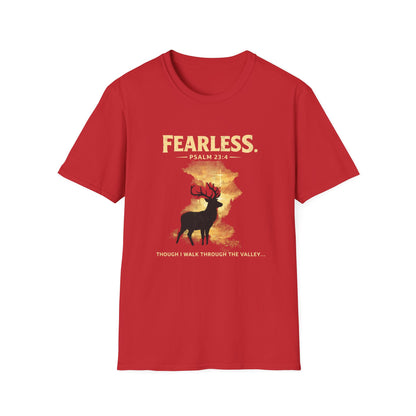 Fearless Psalm T-Shirt — Christian Faith Deer Graphic Tee