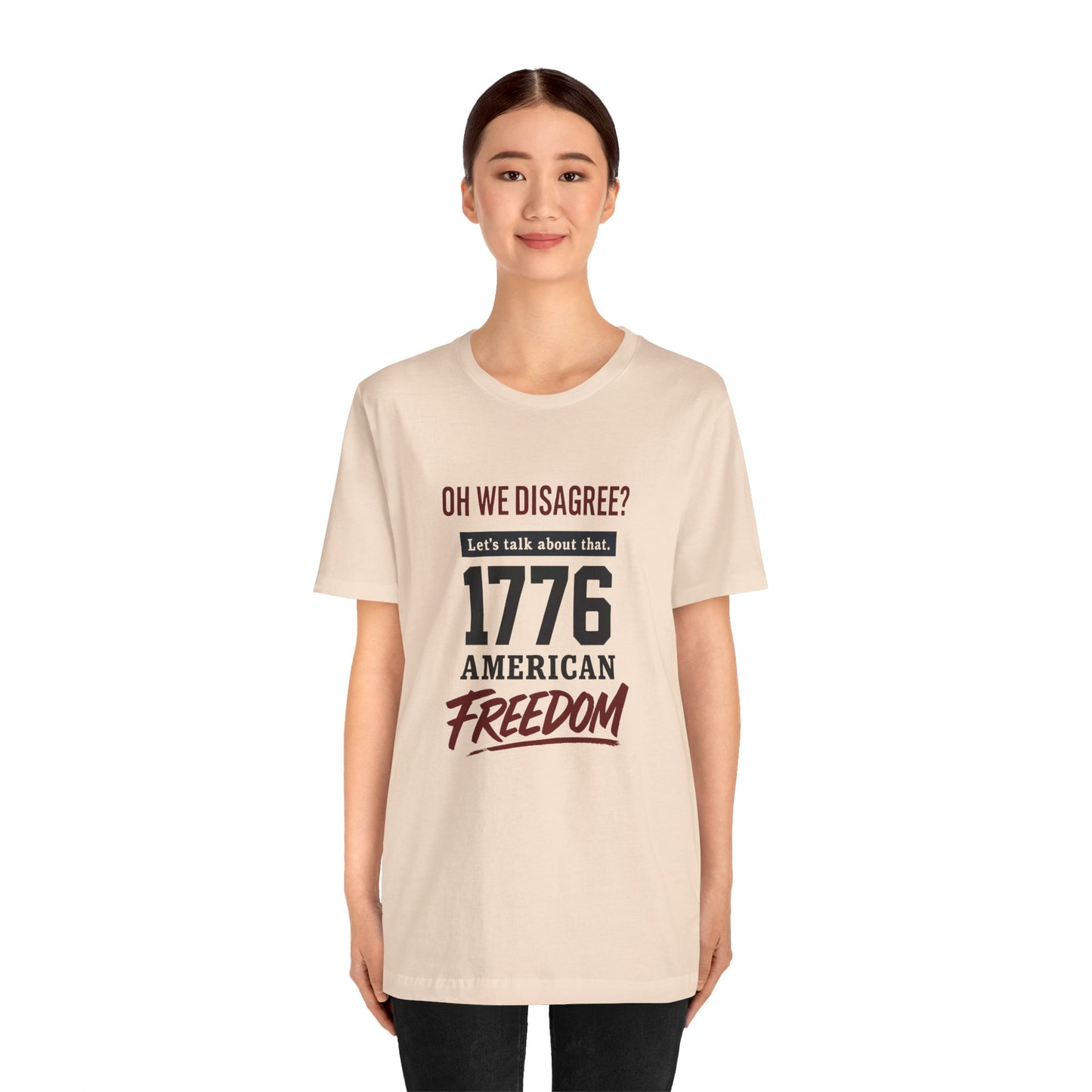 1776 American Freedom Tee - Unisex Jersey Short Sleeve T-Shirt, Political Humor Shirt, July 4th Outfit, Casual Wear, Gift for Patriots